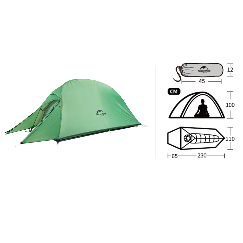 Cheap Goat Tents 1 Person Windproof Camping Tent Waterproof Dual Layers  Cloud Up Series for Outdoor Travel Camping Hiking Tools   